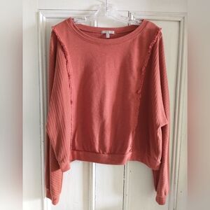 Wonderly Women's XL Long Sleeve Waffle Pullover Top